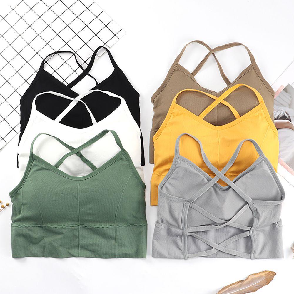 AROMA Áo Croptop Không Đường May Có Đệm Ngực Không Gọng Thoải Mái Dành Cho Nữ