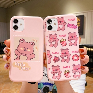 Ốp Lưng Hình Gấu Hồng Đáng Yêu Cho Oppo A92S A92 A52 A91 A31 Reno Reno 3 Reno 2f Reno 2 A9 2020 A5 2020 K3 F11 A7 A5S A12 A3S F9