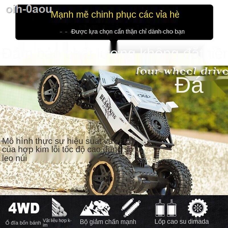 [bán chạy][Mua 1 tặng 1] Điều khiển từ xa 4WD hợp kim leo lên xe địa hình đồ chơi trẻ em ô tô cậu bé sạc lại
