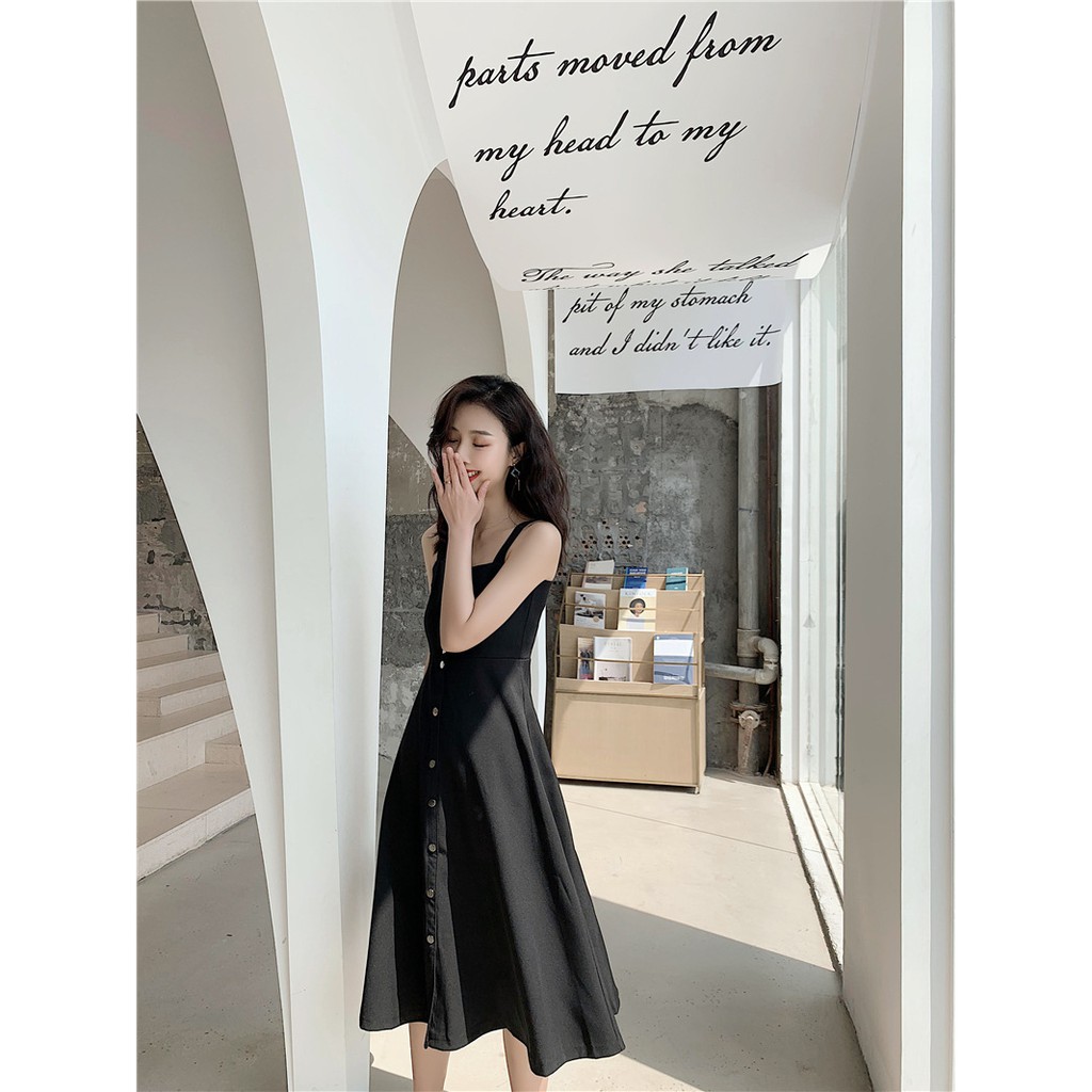 Váy Hai Dây ⚡️ẢNH THẬT⚡️ Váy Đầm Hai Dây Chất Cotton Cực Mát, Dáng Dài Xòe | BigBuy360 - bigbuy360.vn