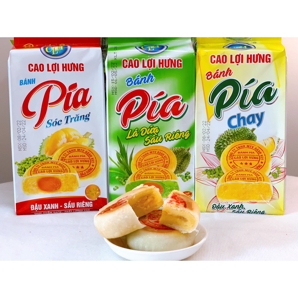 BỊCH 4 CÁI 70G- BÁNH PÍA CHAY CAO LỢI HƯNG- KHÔNG TRỨNG- ĐẬU XANH SẦU RIÊNG-BÁCH HOÁ ANH THƯ-BPC001