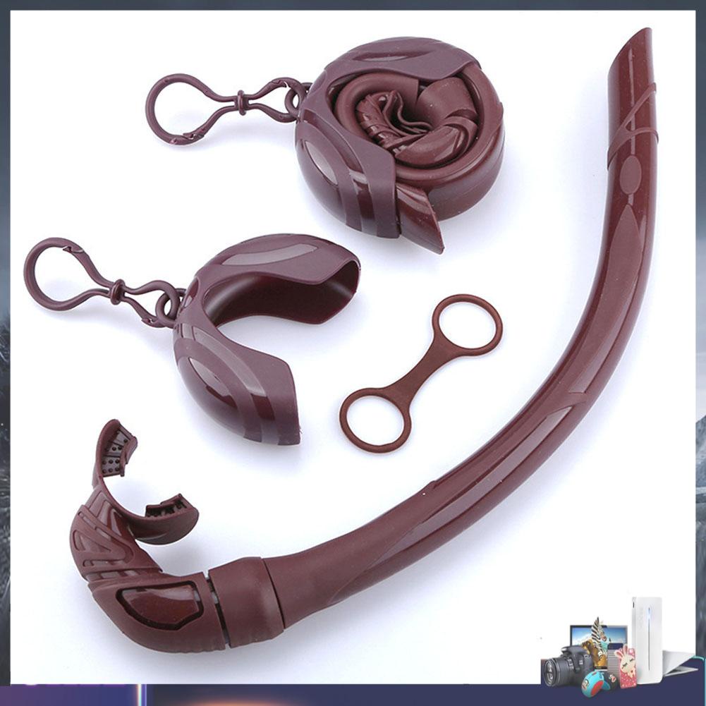 Ống Thở Lặn Bằng Silicone Có Thể Gấp Gọn Kèm Túi Đựng