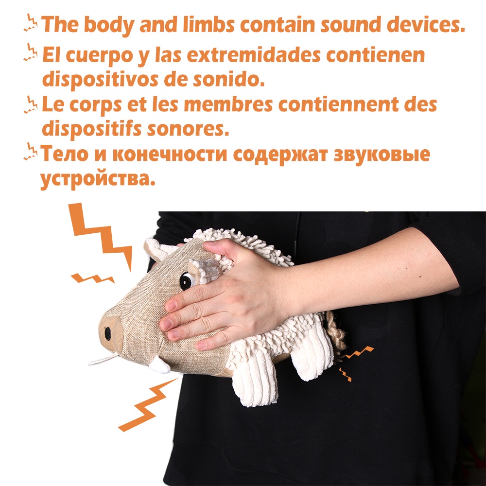 Đồ chơi chút chít nhồi bông thiết kế động vật hoạt hình cho cún cưng