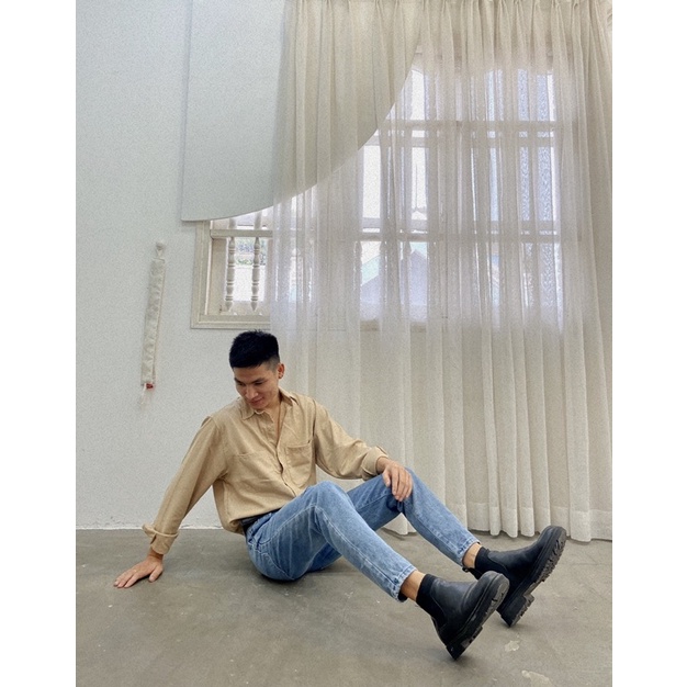 Jean OAO form ôm xanh đậm rách gối | BigBuy360 - bigbuy360.vn