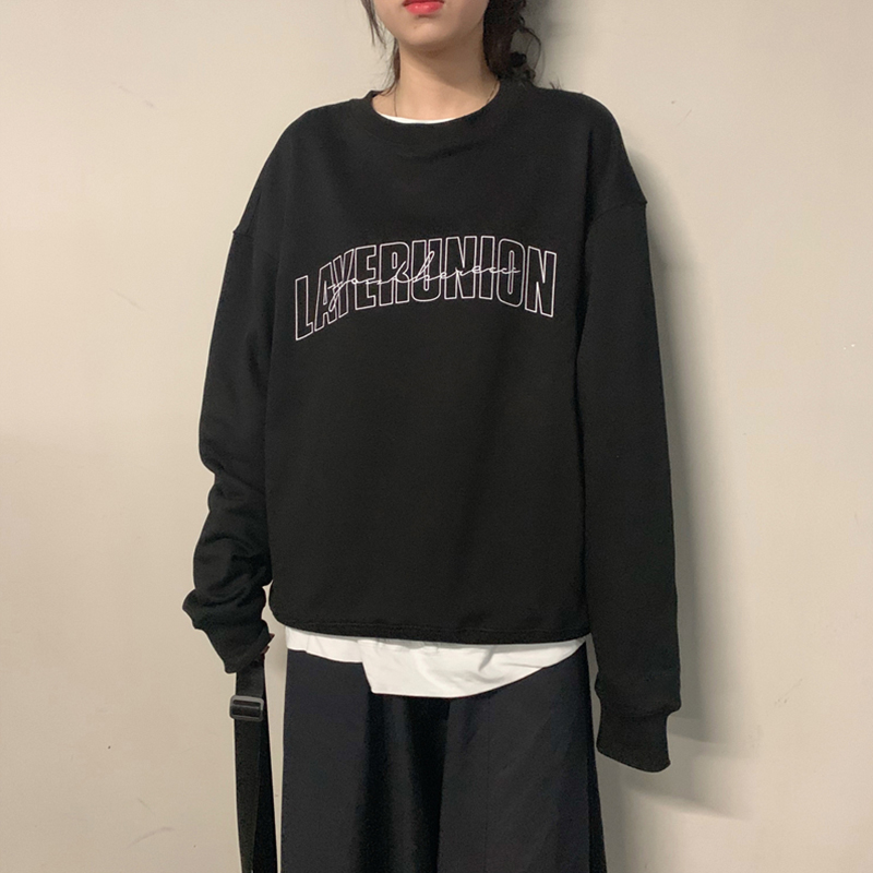 NRVP Áo sweater tay dài in họa tiết thời trang mùa thu Hàn Quốc 2020 dành cho nữ