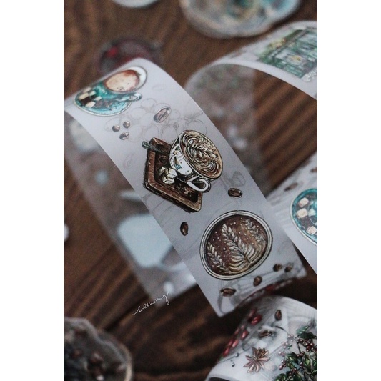 LCN - Chiết lẻ chu kỳ 50cm cuộn Pet Tape Coffee Shop