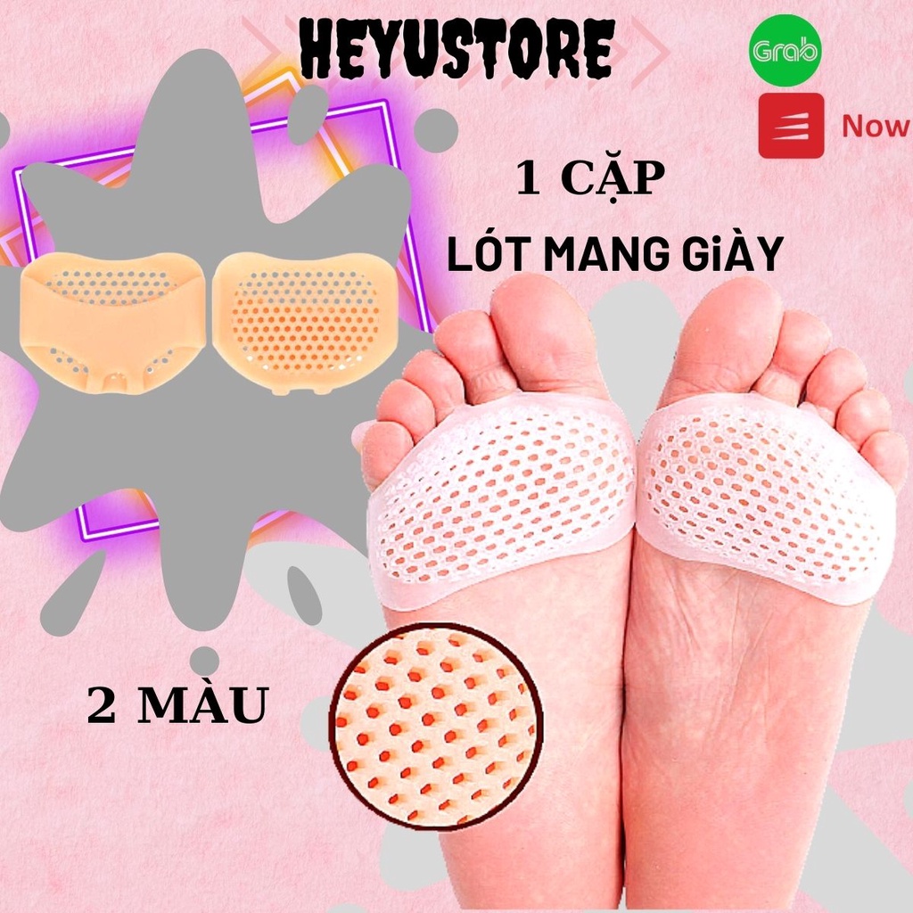 Miếng lót mũi chân silicon nam nữ co giản bảo vệ chân đi giày thiết kế tổ ong thoáng khí siêu mềm