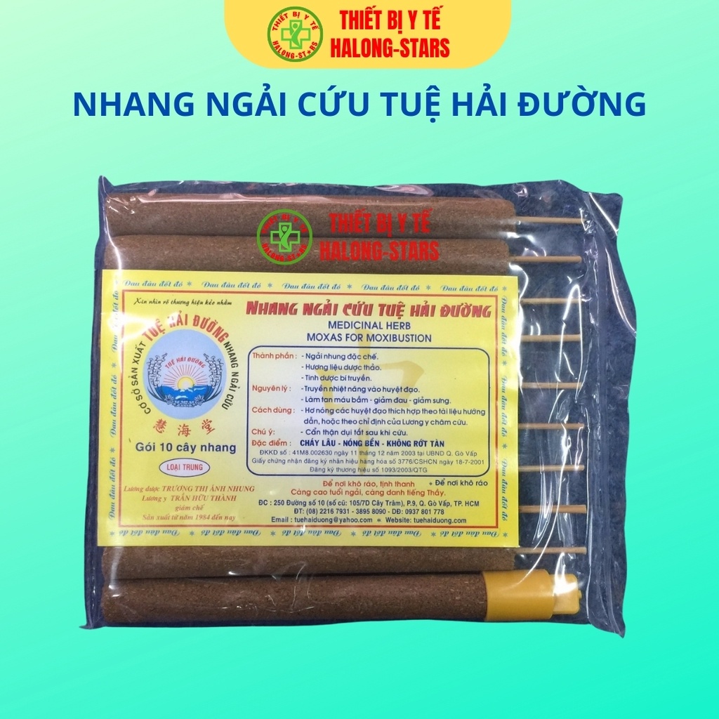 Nhang ngải cứu Đông Y Tuệ Hải đường , hơ cứu ngải hỗ trợ giảm các bệnh theo y học cổ truyền [Halongstars]