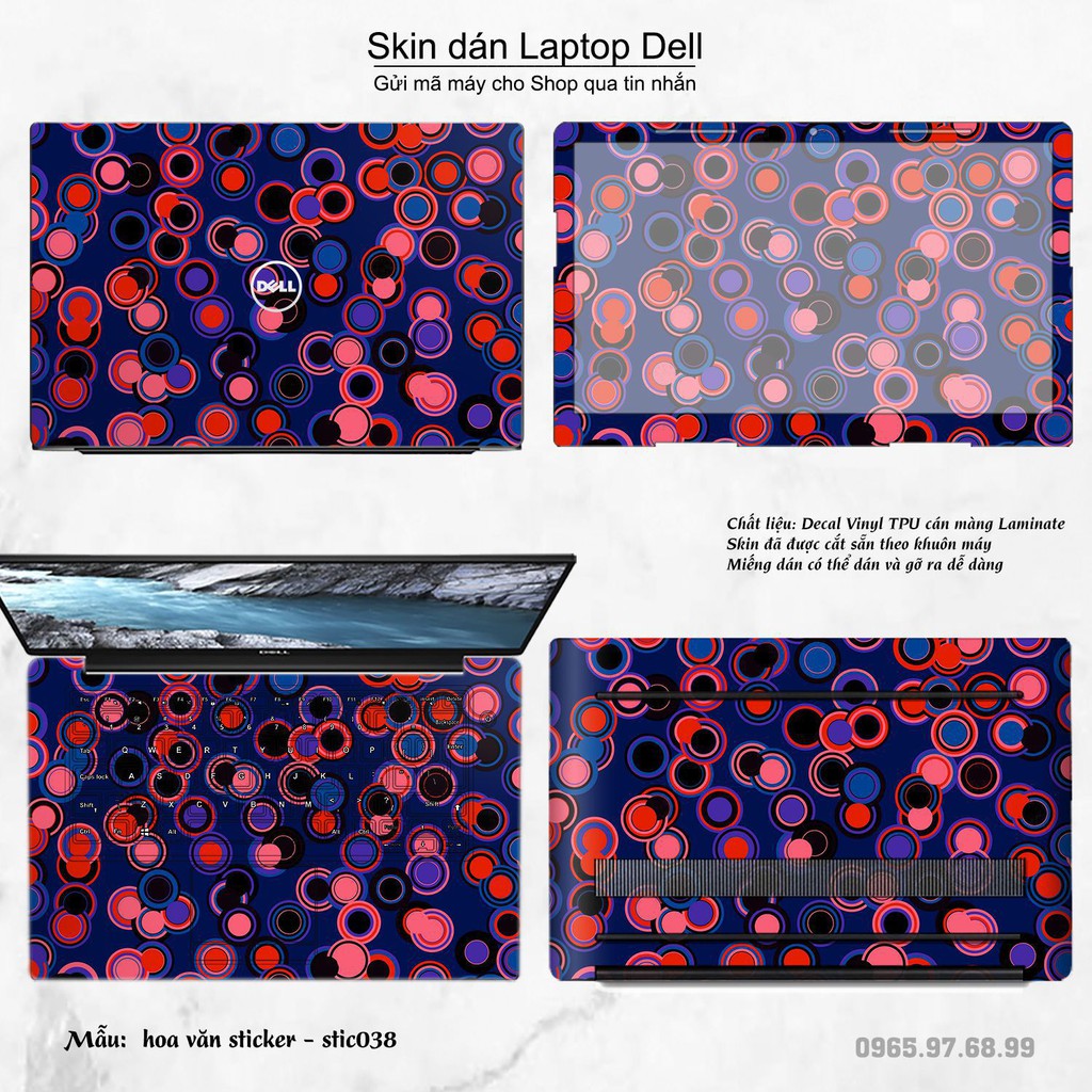 Skin dán Laptop Dell in hình Hoa văn sticker nhiều mẫu 7 (inbox mã máy cho Shop)