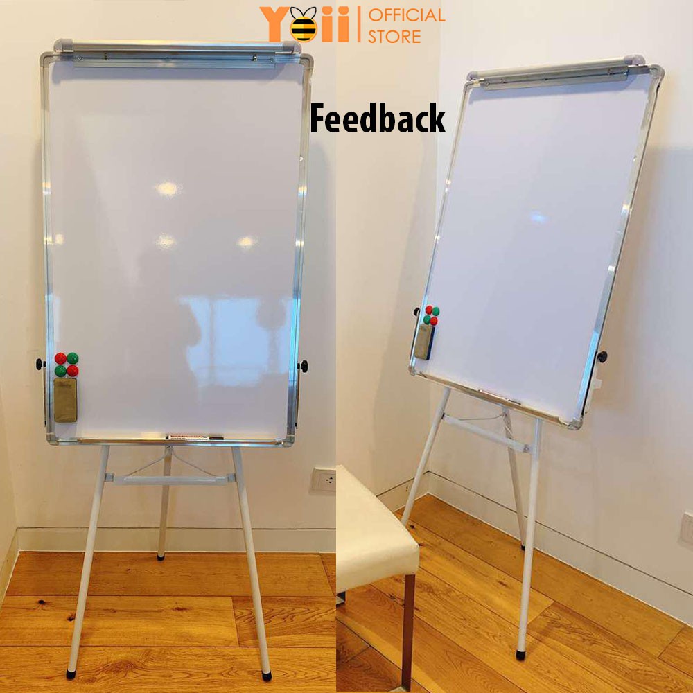 "Lô hàng nhanh" Bảng Flipchart Chân Rút A Kẹp Giấy, Viết Bút, Chân Di Động 60x90cm - Tặng Nhiều Quà