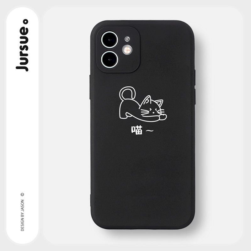 Ốp lưng JURSUE mềm hình cặp đôi dễ thương đẹp cho iPhone 13 12 11 Pro Max SE 2020 X XR XS 8 7 ip 6S 6 Plus kute Y1762