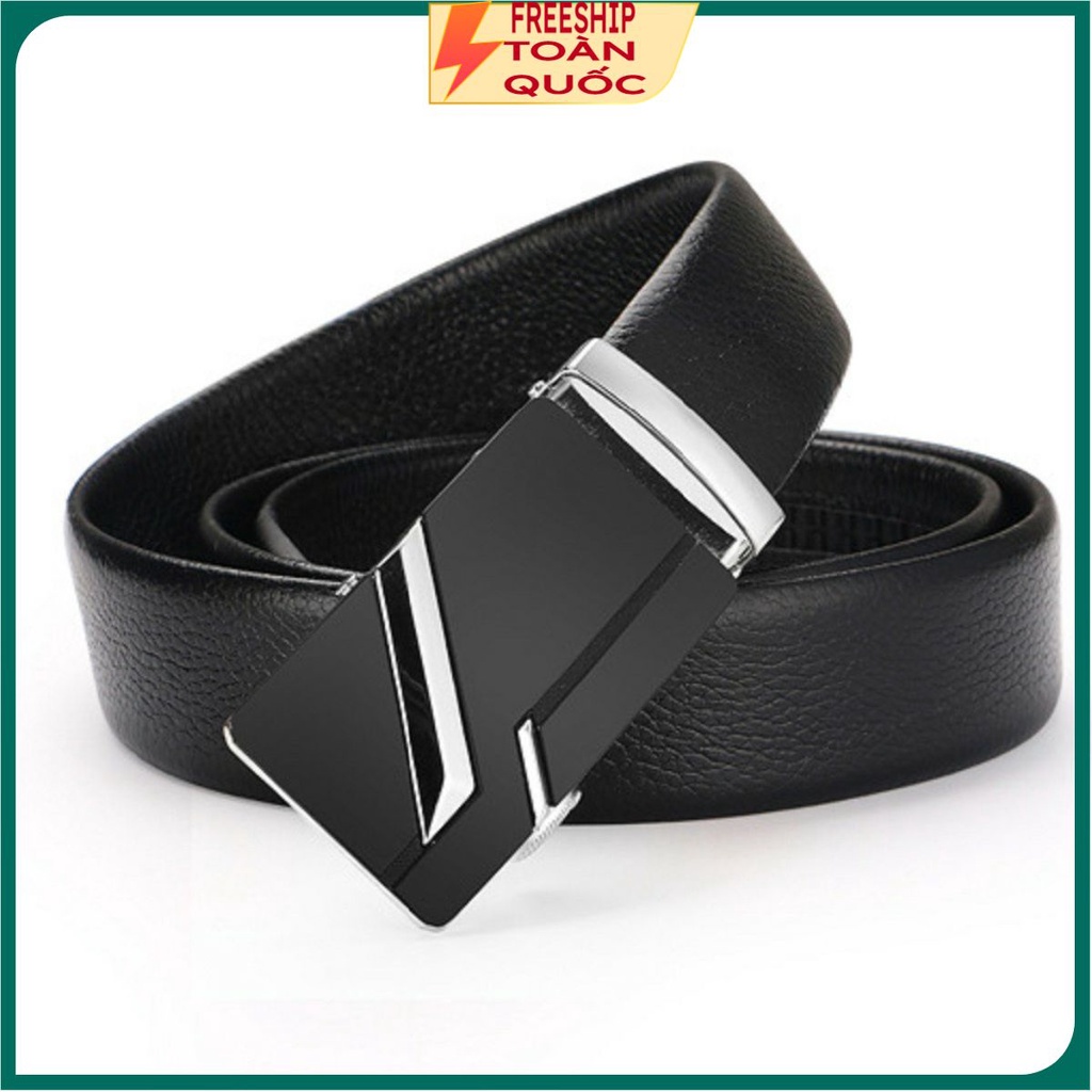 Thắt Lưng Da Nam Khóa Tự Động Cao Cấp. Dây Nịt Nam Da Bò 100% Chính Hãng Baellerry Mạ Vàng Bạc Nam Tính GC305