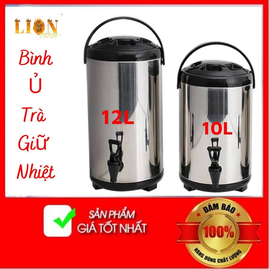 Bình Ủ Trà [3 Lớp Giữ Nhiệt] Giữ Nhiệt Lâu Inox 304 Ủ Trà, Trà Sữa, Ướp Bia Cafe Nóng Và Lạnh ( 8L-10L- 12L )