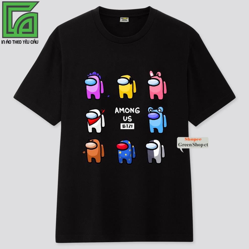 NEW- Áo Thun Among Us BT21 Vải Cotton Thái 4 Chiều S122 - BIBO STORE