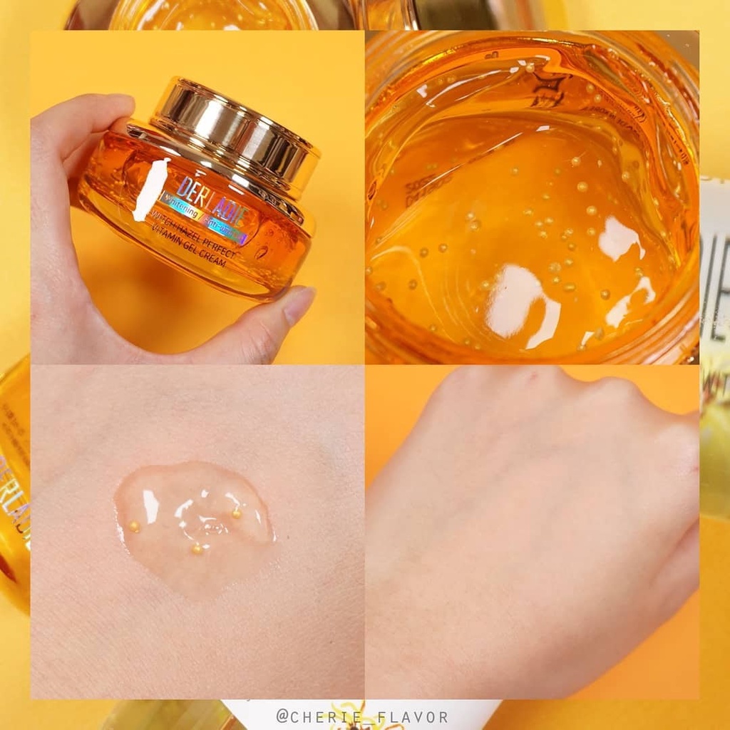 Kem Dưỡng Tràm Trà Và Cây Phỉ Derladie Witch Hazel Perfect Vitamin Gel Cream 50ml