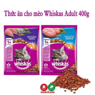 Thức ăn hạt cho mèo whiskas adult gói 400g hạt cho mèo lớn