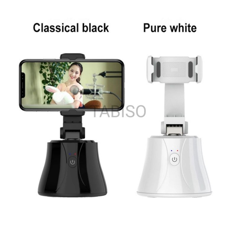 Đế Chụp Hình AI Tự Xoay 360 độ theo chuyển động - Chân giá đỡ kẹp ốp điện thoại livestream - gậy tự sướng TABISO