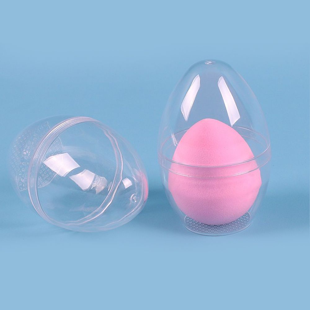 [Hàng mới về] Set 1 / 2 / 5 hộp đựng mút trang điểm hình quả trứng bằng nhựa thiết kế tiện dụng
