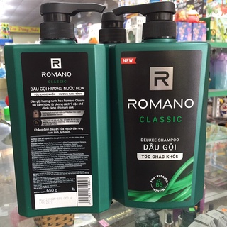 DẦU GỘI ROMANO CLASSIC 650G (Chai xanh lá)