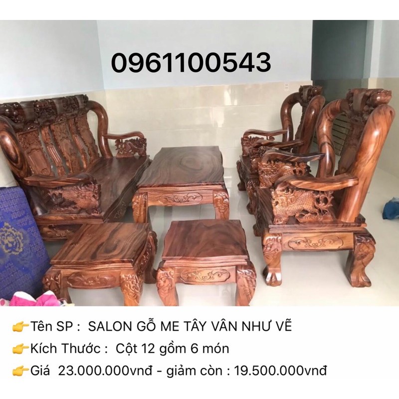 salon gỗ me tây vân rất đẹp