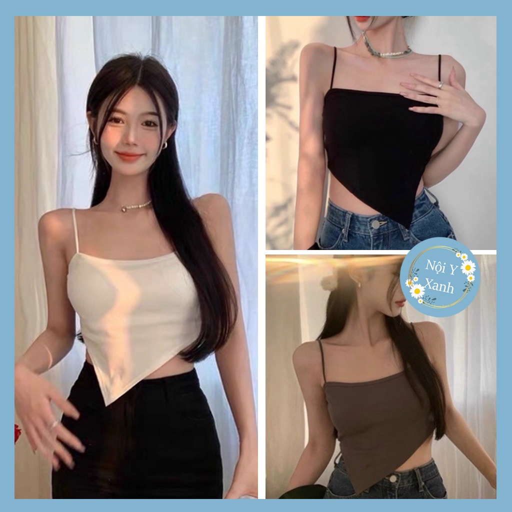 Áo bra yếm 2 dây cotton nội y xanh chất cực đẹp, sang chảnh, đồ lót