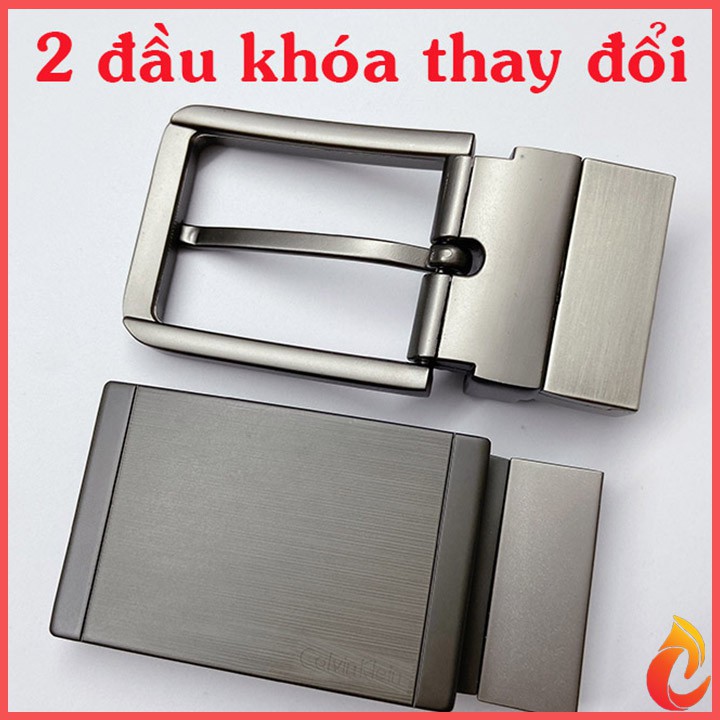 Dây Nịt Nam_Thắt Lưng Nam Cao Cấp Full Box_Dây Lưng 2 Màu_Da Xịn_2 Đầu Tiện Lợi COTA COTA