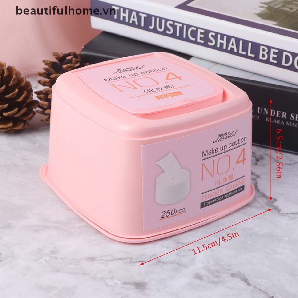 Hộp 250 Bông Trang Điểm Chất Liệu cotton Nguyên Chất