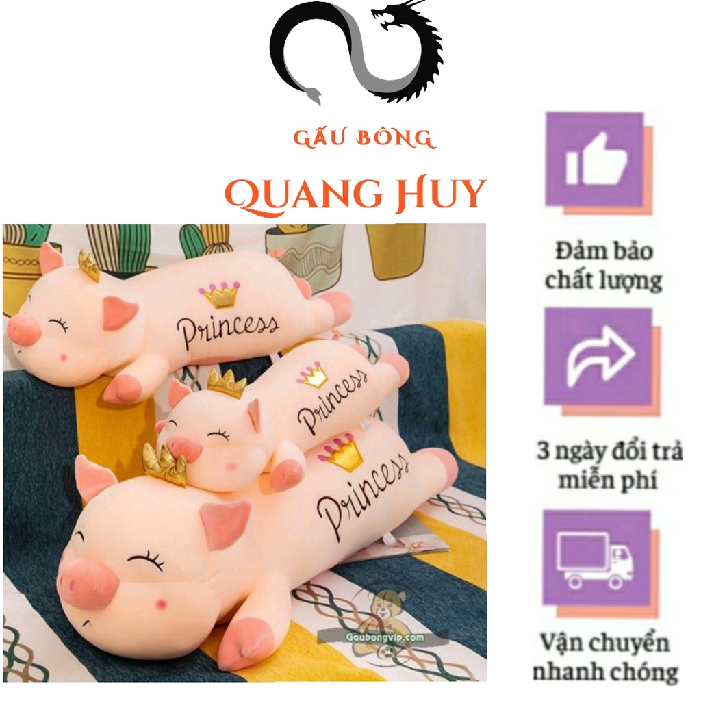 Gấu bông heo đội vương miện - Thú nhồi bông nhân vật heo thiên thần cực dễ thương, heo công chúa cho bé
