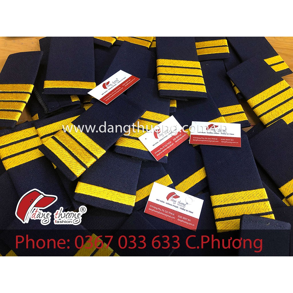 [SHIP HOẢ TỐC ] [CÓ SẴN] Cầu vai phi công cơ trưởng cơ phí THÊU LUỒN ỐNG