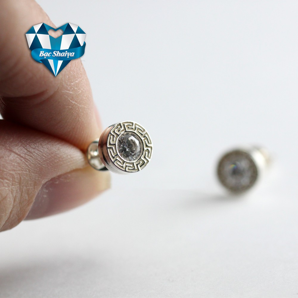 Khuyên tai nam cao cấp  Bạc 925 Bạc Shaiya KN 83 - Phong cách Qúy Ông