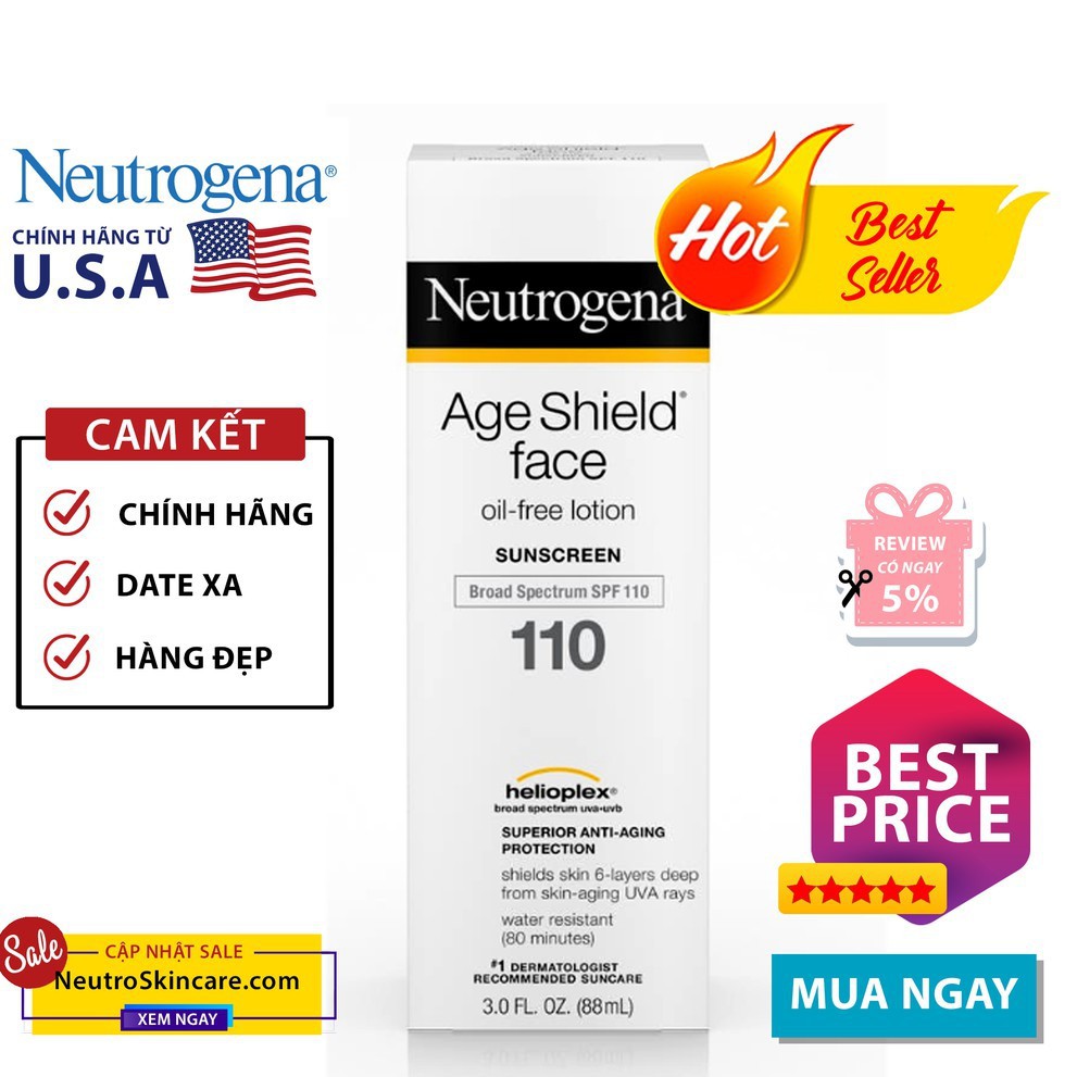 Kem chống nắng Neutrogena Age Shield Face SPF 110