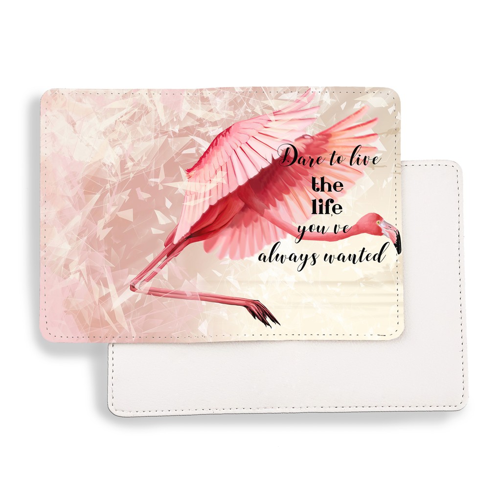 Ví đựng Hộ Chiếu/Passport Du Lịch Nam - Nữ ( in tên cá nhân ) Flamingo Pink - PPT129 STORMBREAKER