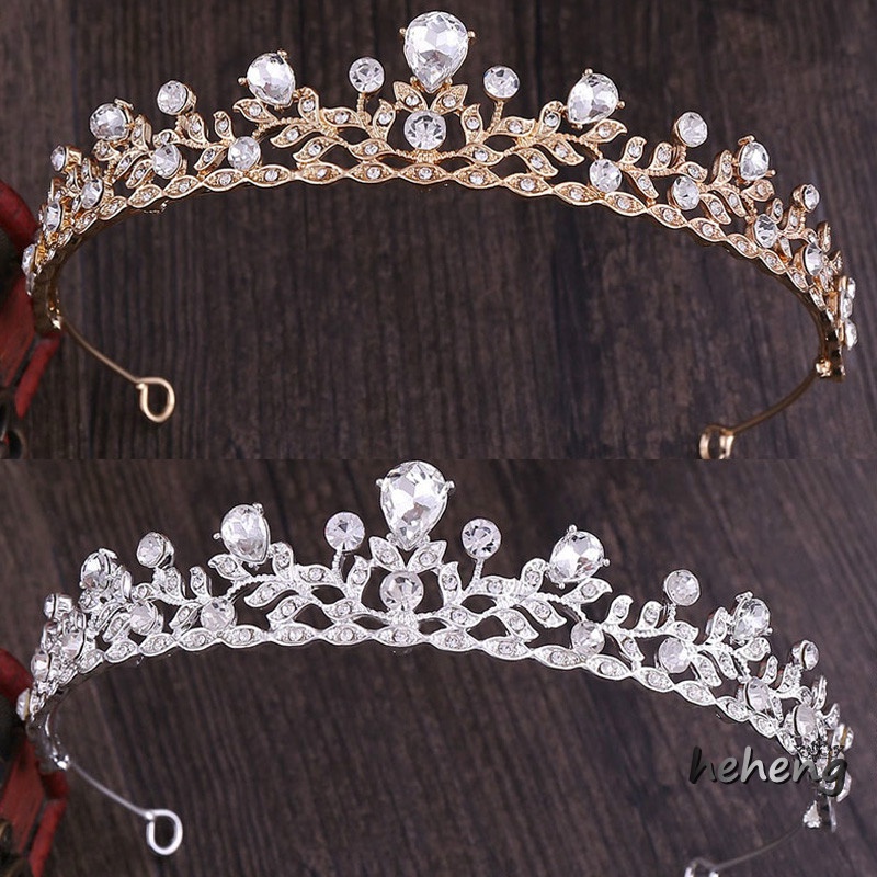 Băng Đô Cài Tóc Hình Chiếc Lá Đính Đá Thời Trang Cho Cô Dâu