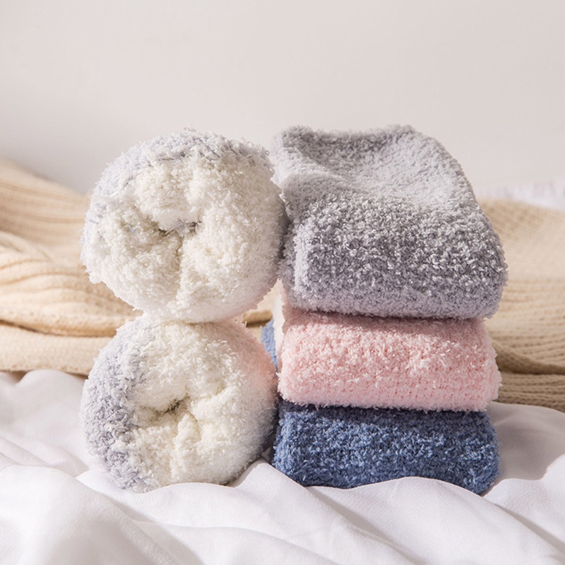 Vớ Lông Cừu San Hô Mềm Mại Họa Tiết Chân Mèo Vui Nhộn Đáng Yêu Cho Nữ