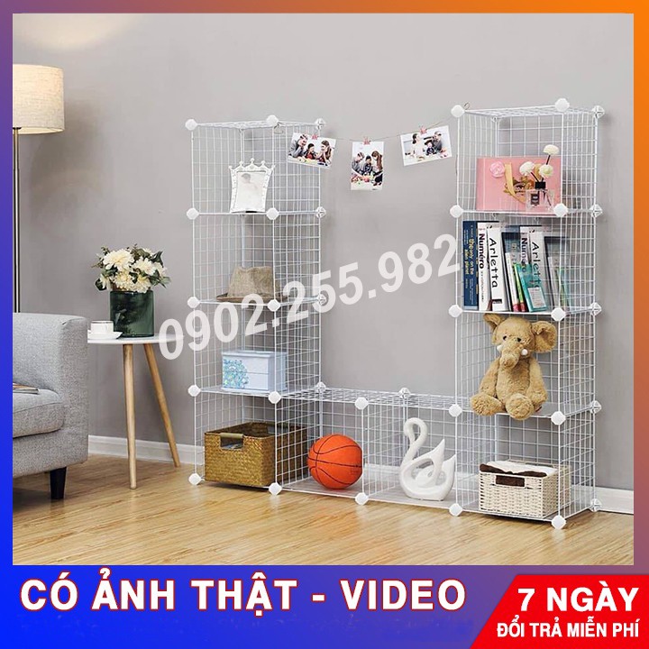 Tủ ghép lưới sắt thép đa năng hiện đại để sách, decor, trưng bày, trang trí mọi không gian💯