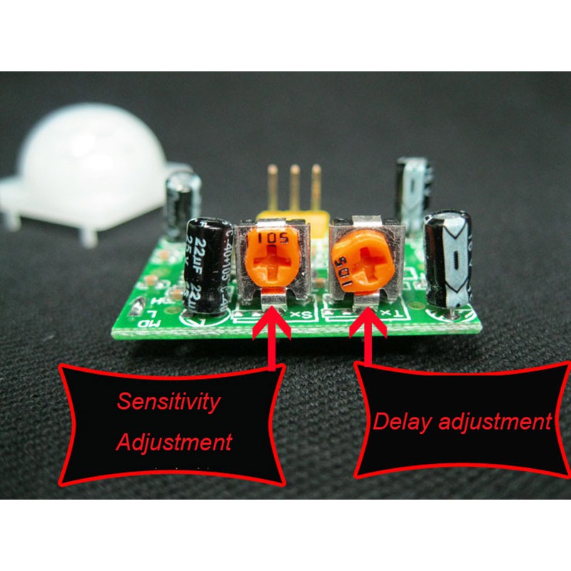 HC-SR501 Điều chỉnh Mô-đun phát hiện cảm biến chuyển động hồng ngoại hồng ngoại IR cho Arduino cho bộ dụng cụ pi mâm xôi