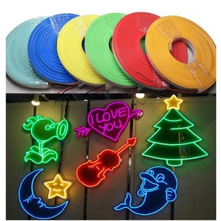 Cuộn 5m Led Dây Neon 6x12mm Đủ Màu