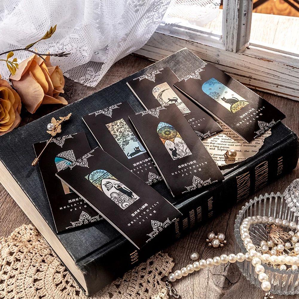 Harietta Giá Đỡ Giấy Ghi Chú Đánh Dấu Trang Sách Hình Mèo Đen Hàng Ngày Cho Học Sinh