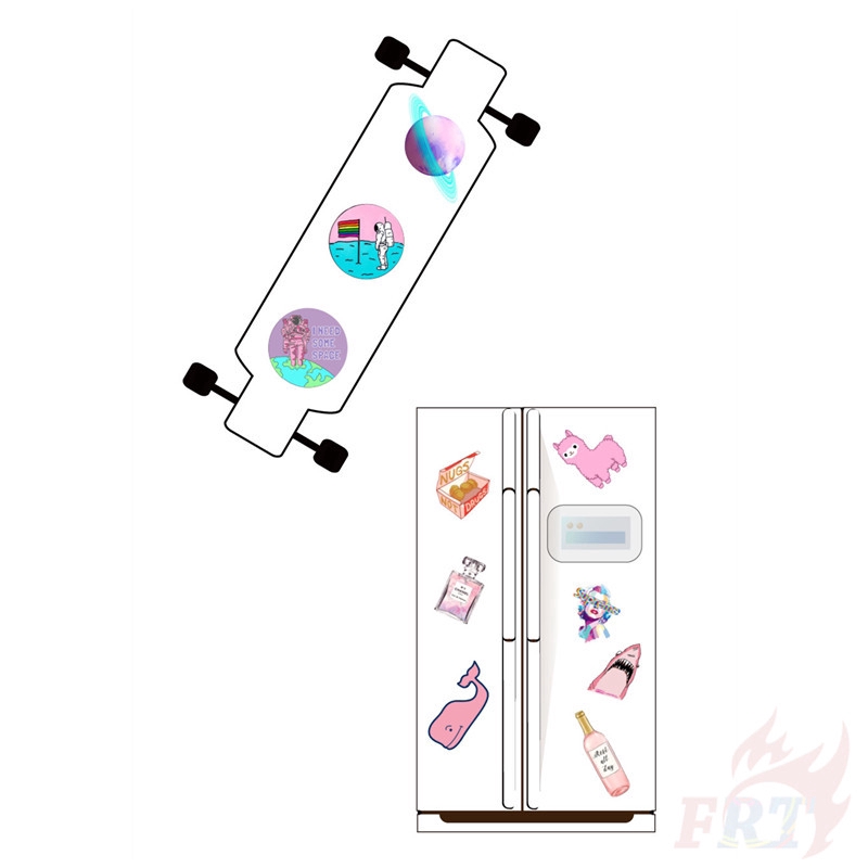 ❉ Ins - Fashion VSCO Romantic Pink Girls Series 01 Stickers ❉ 50Pcs/Set Mixed DIY Luggage Laptop Skateboard Doodle Decals Stickers