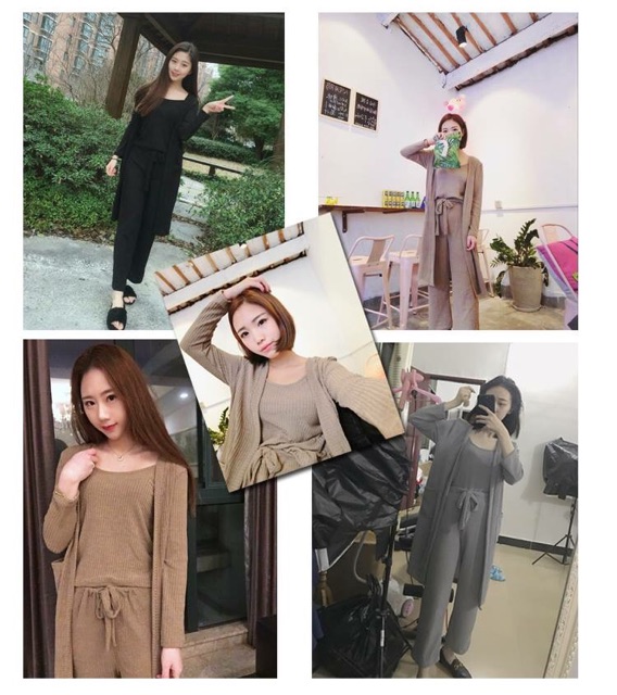 HÀNG ĐẶT TRƯỚC - Set len 3 sp: áo, quần, cardigan