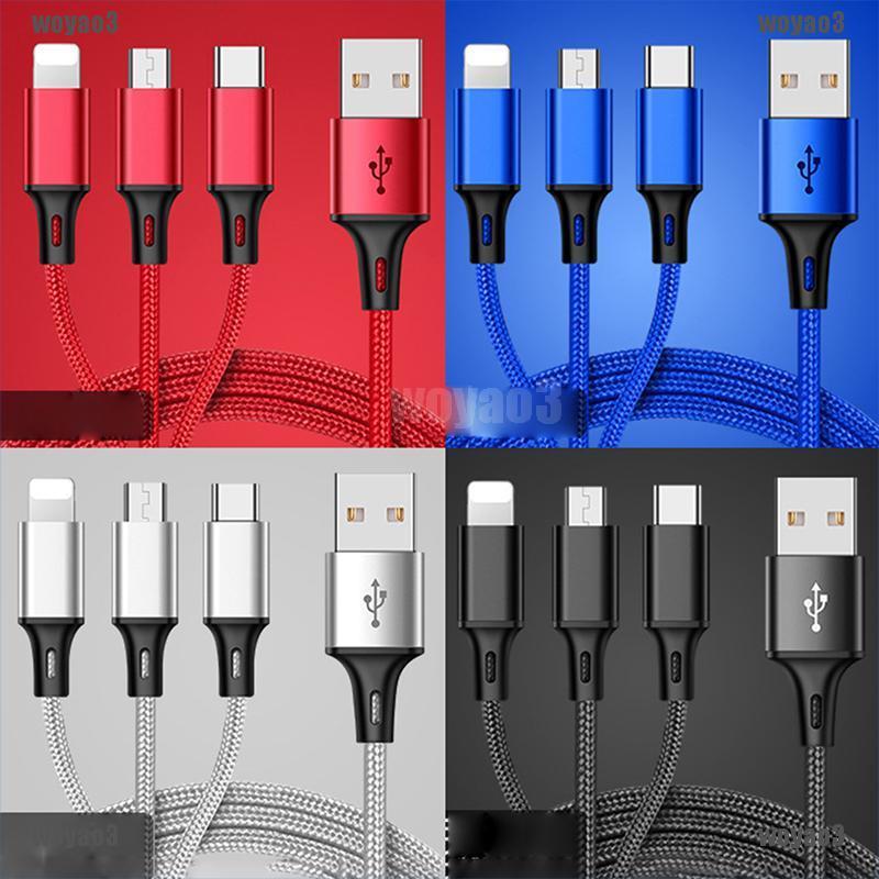 Dây Cáp Sạc Nhanh Usb Loại C 3 Trong 1 Dành Cho Iphone