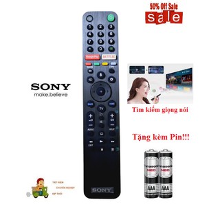 Remote Điều khiển tivi Sony giọng nói RMF-TX500P- Hàng mới logo Sony mạ bạc BH 6 tháng Tặng kèm Pin!!!
