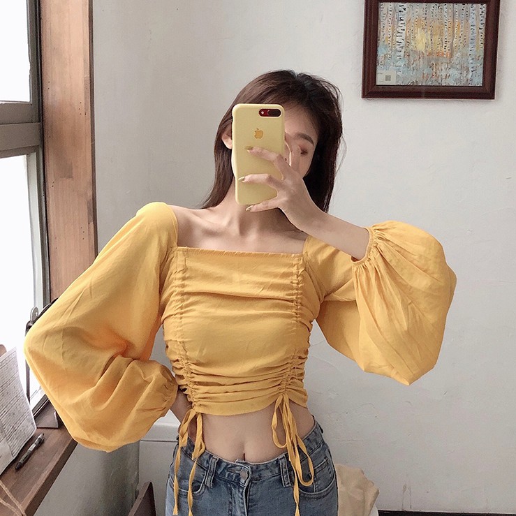 Áo sơ mi nữ tay dài Emilyshop ulzzang