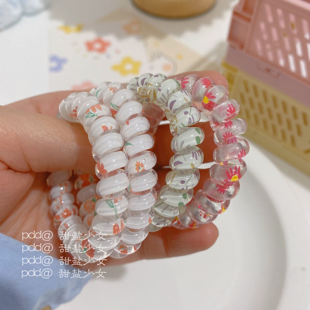 Dây Cột Tóc In Hoa Nhỏ Xinh Thời Trang Xuân Thu 2023