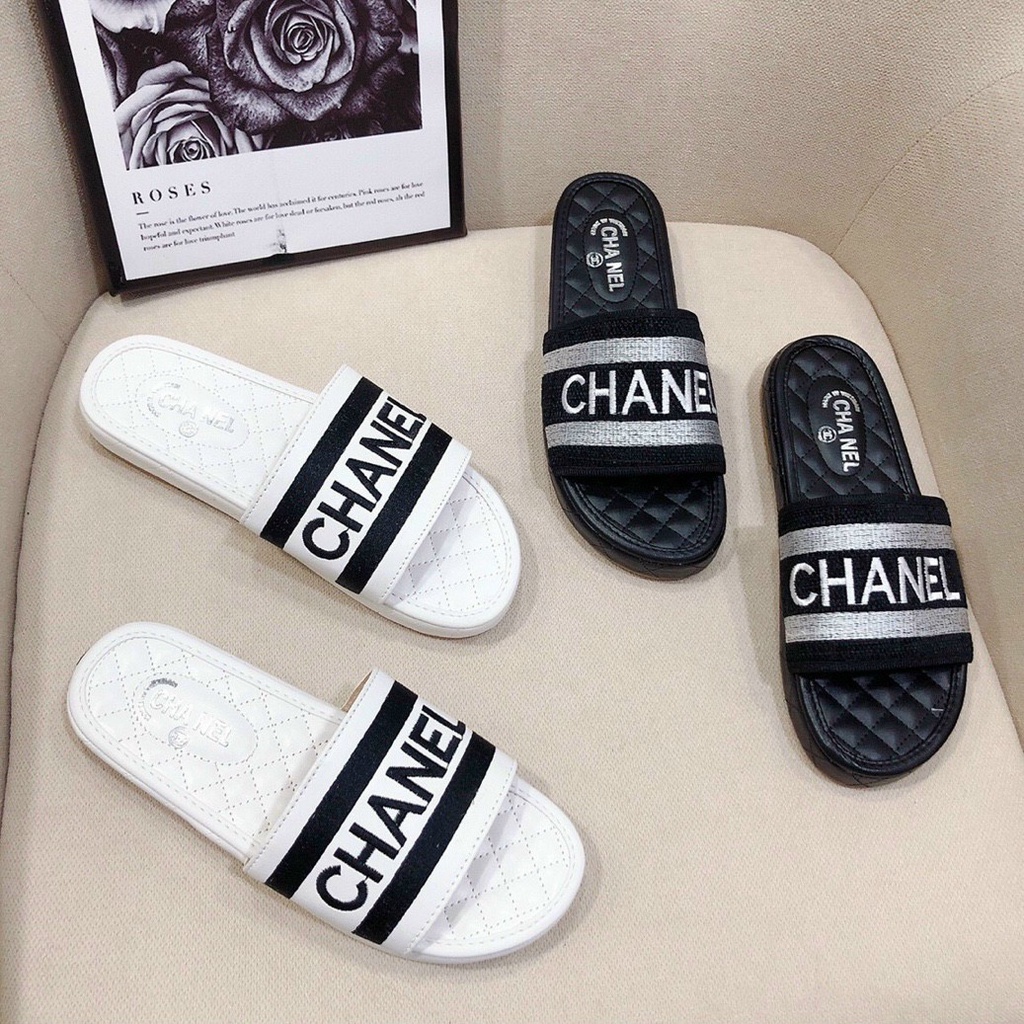 DÉP NỮ CHẤT DA MỀM SIÊU ÊM CHÂN HỌA TIẾT CHỮ CN CỰC SANG - BỀN