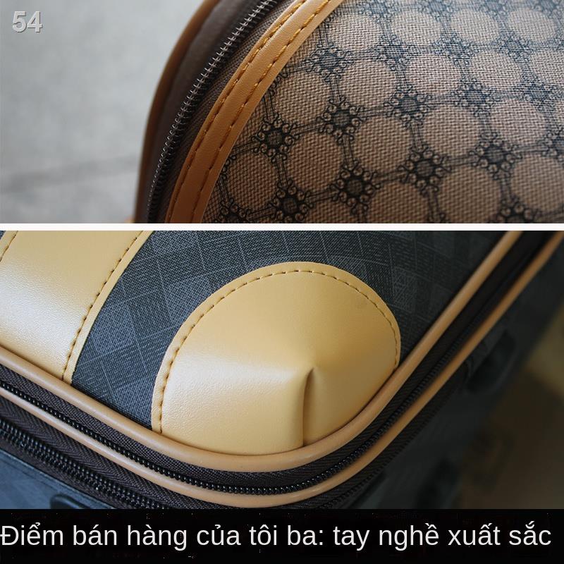 （Hộp kéo）Vali công suất lớn nam phổ thông bánh xe lên máy bay trường hợp đẩy hành lý nữ hộp mật khẩu retro