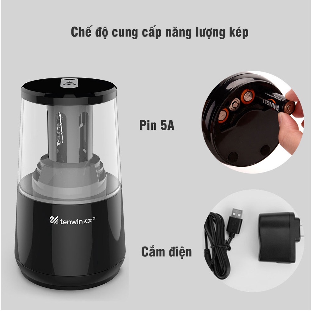 Máy Gọt Bút Chì - Máy Chuốt Bút Chì Tự Động Cao Cấp, Tốc Độ Gọt Siêu Nhanh, Dễ Dàng Sử Dụng, An Toàn