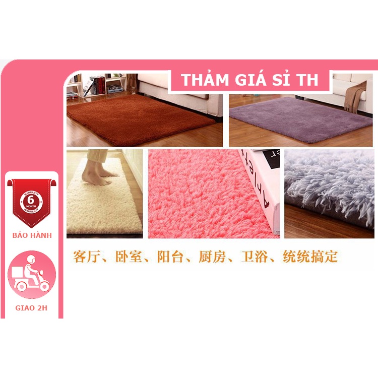 Thảm trải sàn phòng ngủ, phòng khách trang trí lót sofa Lông Cừu màu Lạc Đà