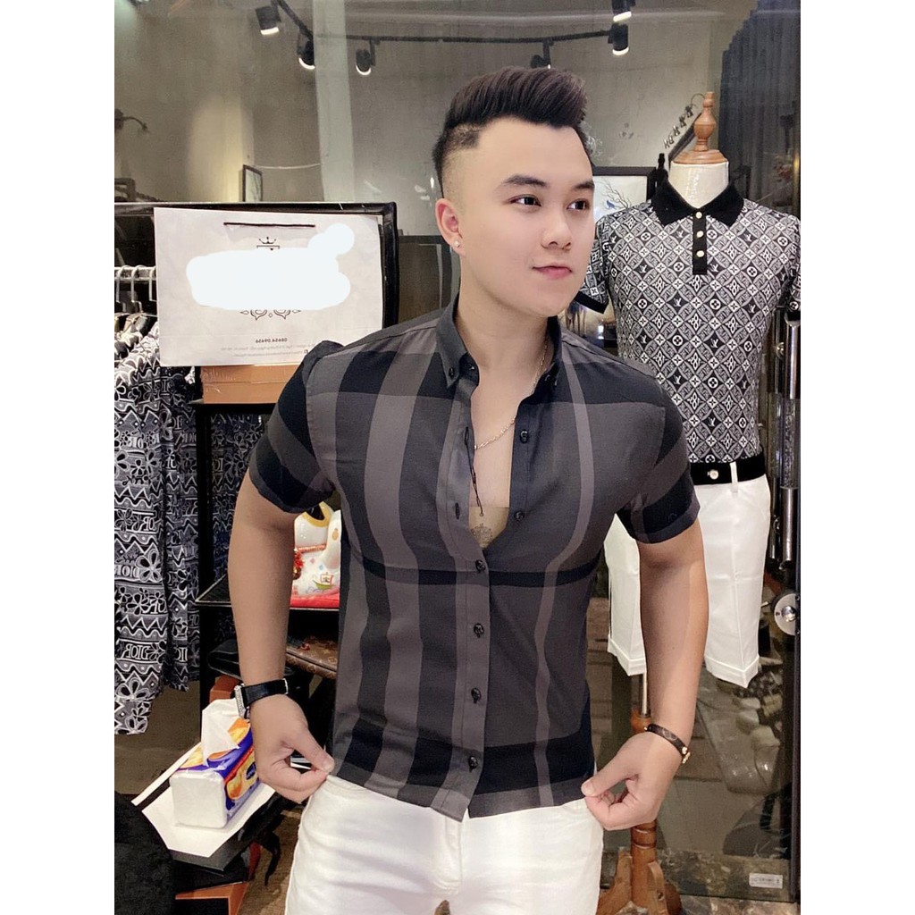 ÁO SƠ MI NAM KARO TAY NGẮN KIỂU DÁNG THỜI TRANG PHONG CÁCH MỚI | BigBuy360 - bigbuy360.vn