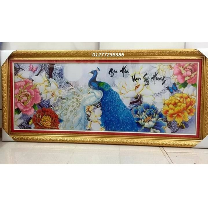 Tranh thêu chữ thập  Gia hòa vạn sự hưng 222972 141x58cm,thêu 223224 tranh đá  DF059 186*75 cm , DF317110x48 cm